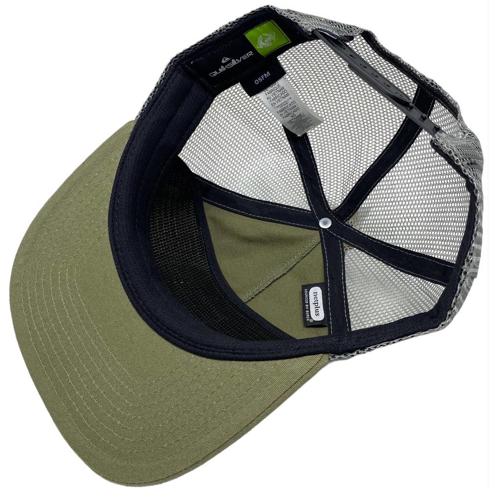 Quiksilver Men's Single Fin Trucker Hat Cap - Olive - Picture 4 of 4